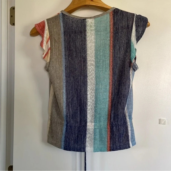 Cozy Casual Multicolor Striped Button-Down Top - Picture 2 of 6